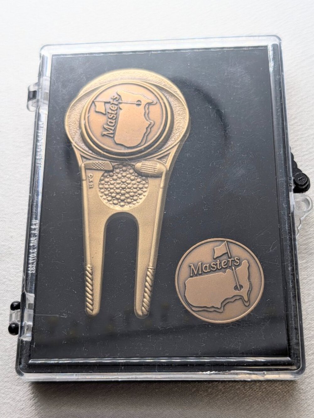 NEW Masters brass golf ball marker and divot repair tool